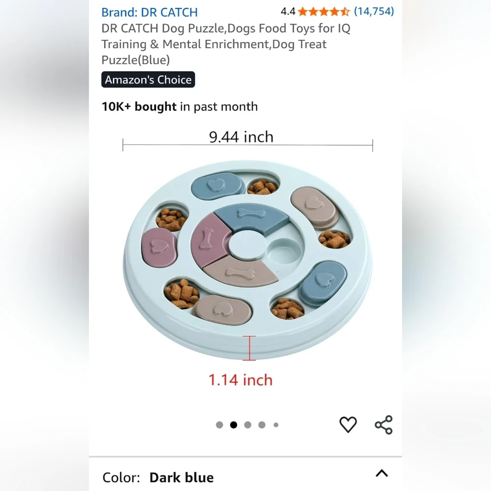 DR CATCH Dog Puzzle Toy - Blue
